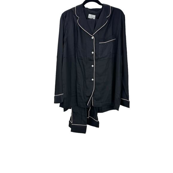 Chloe Kristyn Long Sleeve Button Up Pajama Suit Set Relaxed Fit Size X-Large NWT - Picture 2 of 10